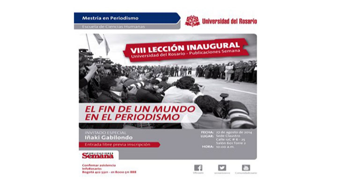 Afiche promocional Lección Inaugural.|||