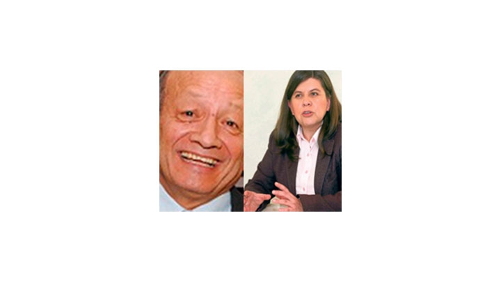 Izquierda / Hugo Ernesto Z&aacute;rrate, ex secretario de Gobierno. - Derecha / Blanca In&eacute;s Dur&aacute;n, ex directora de Espacio P&uacute;blico.