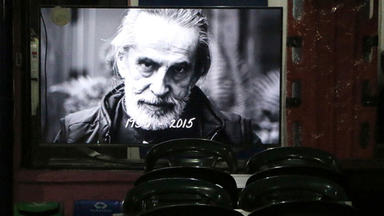 Imagen proyectada el día de su homenaje en el Teatro La Candelaria.|||