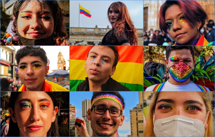 Imágenes de la marcha del orgullo LGBTIQA+ en Bogotá