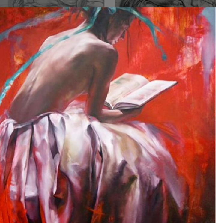 &lsquo;La lectora&rsquo; Cuadro ubicado en el edificio de la Editorial Planeta en Bogot&aacute;.