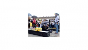 Paro en Plaza de Bolívar.|||
