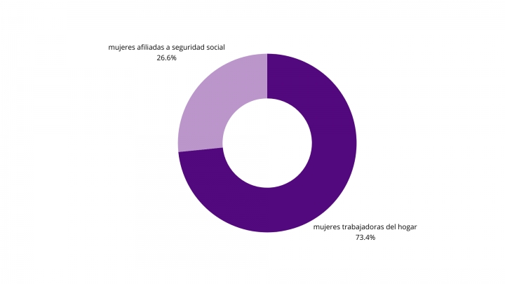 Gráfica 2. Índice de trabajadoras domésticas en latam con seguridad social.