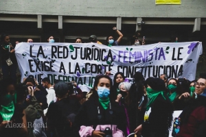 La Red Jurídica Feminista en la marcha a favor de la despenalización del aborto.|||