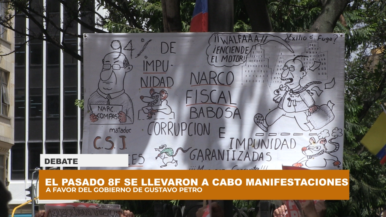 Manifestaciones llevadas a cabo a favor del Gobierno Petro y la elección de la fiscal|||