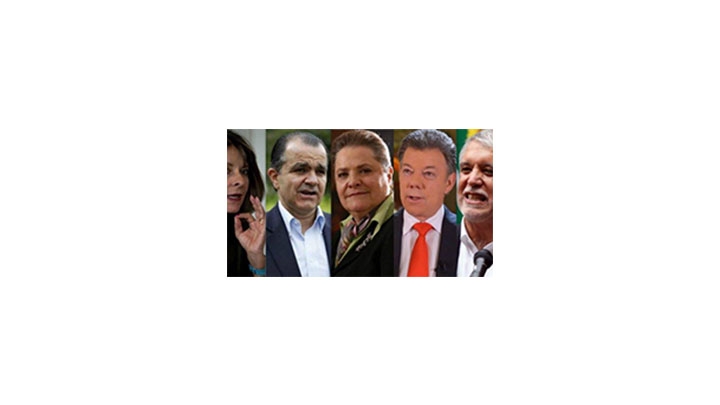 Candidatos presidenciales 2014.