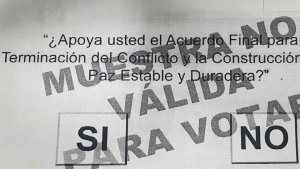 Tarjetón del plebiscito||||