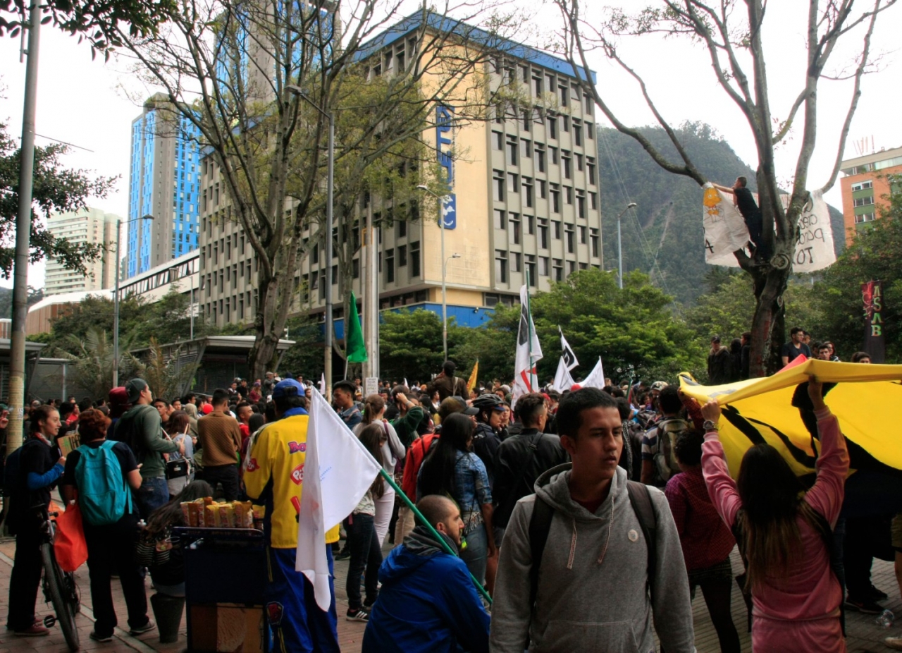 Así se vivió el paro estudiantil en Bogotá