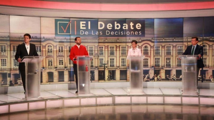 Candidatos a la Alcald&iacute;a de Bogot&aacute; en el debate de RCN