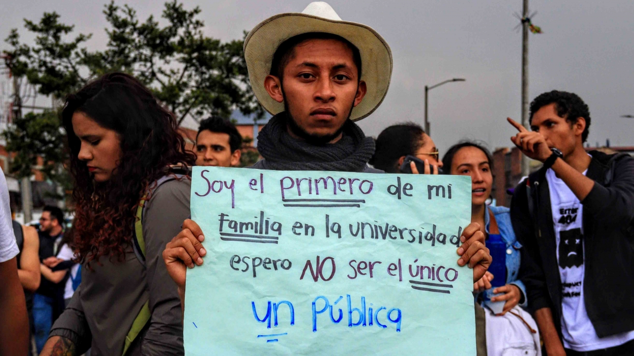 Así fue la gran marcha estudiantil del pasado 10 de octubre en Bogotá