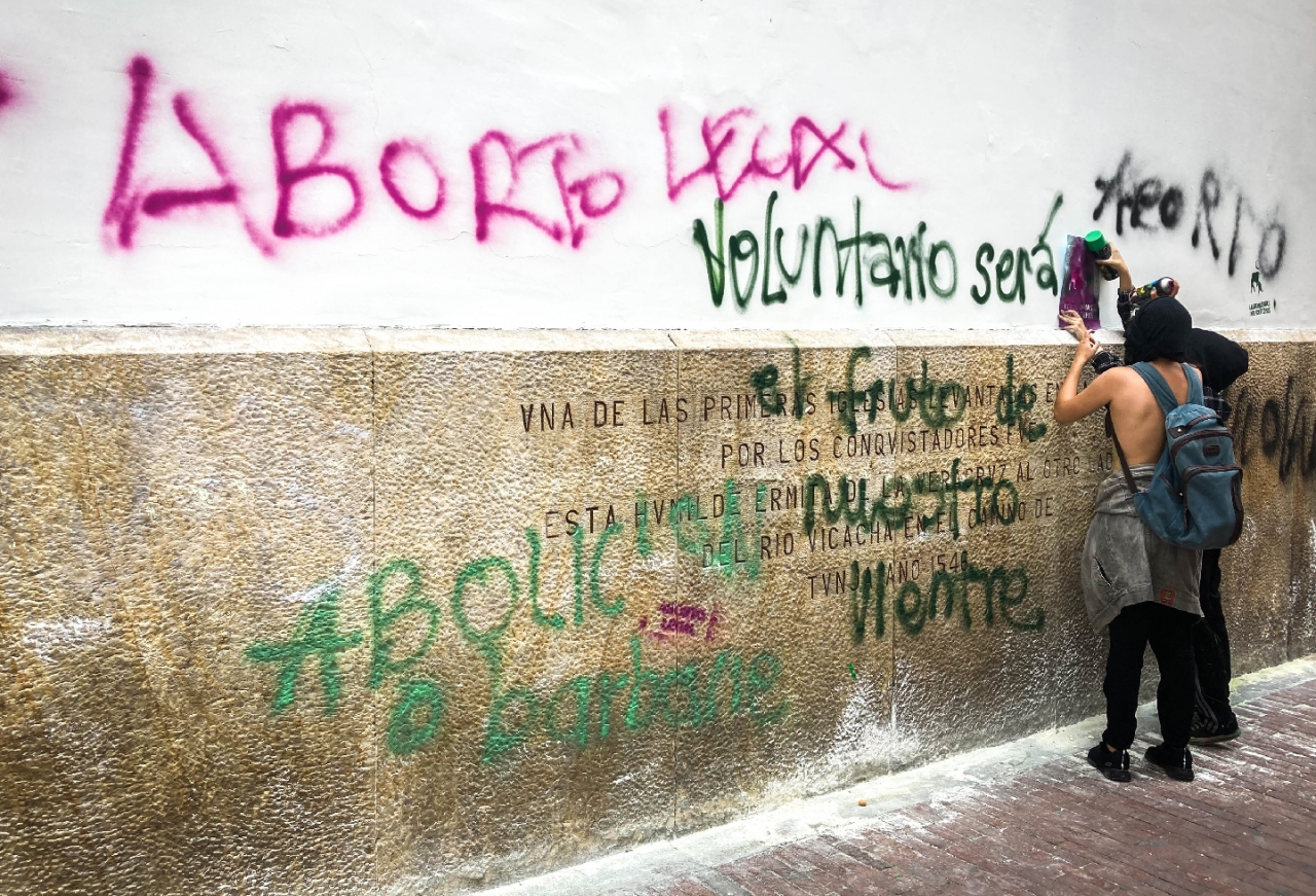 #28S Marchas pro aborto en el centro de Bogotá