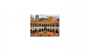 El claustro de la Universidad del Rosario.|||