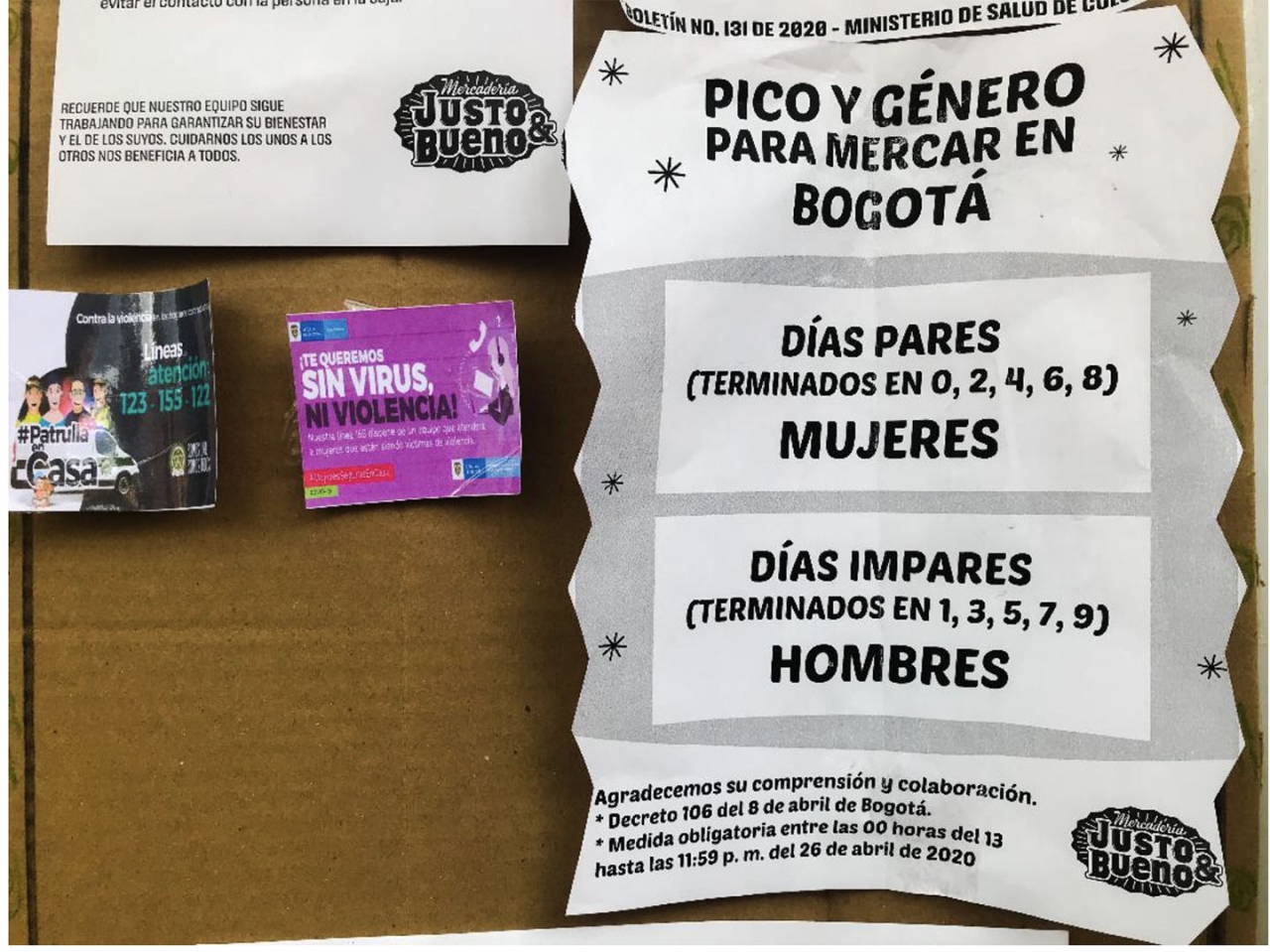 Pico y género en Bogotá|||