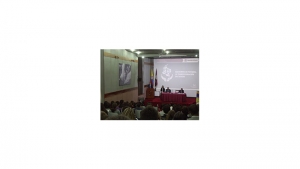 El foro se realizó en el Aula Mutis de la Universidad del Rosario.|||