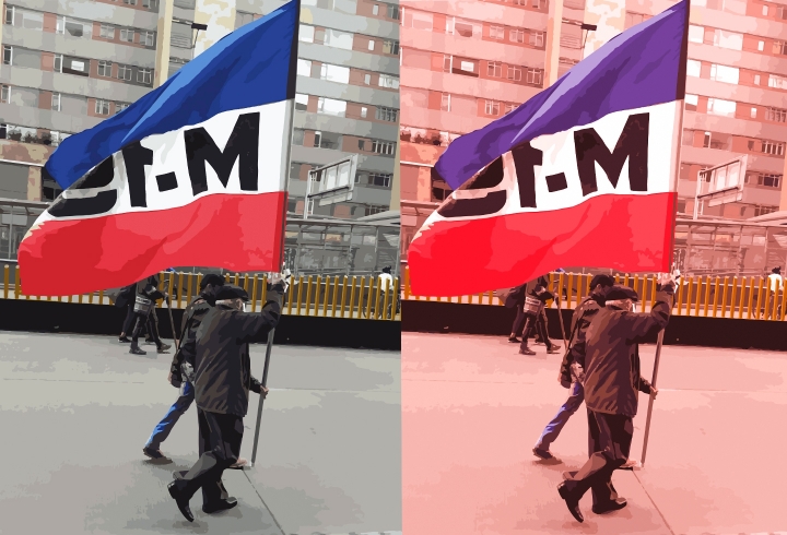 Imagen de la protestas de Bogotá el 21S