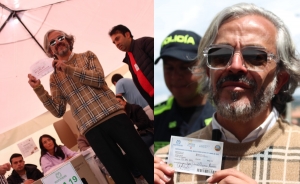 Oviedo en su lugar de votación|||