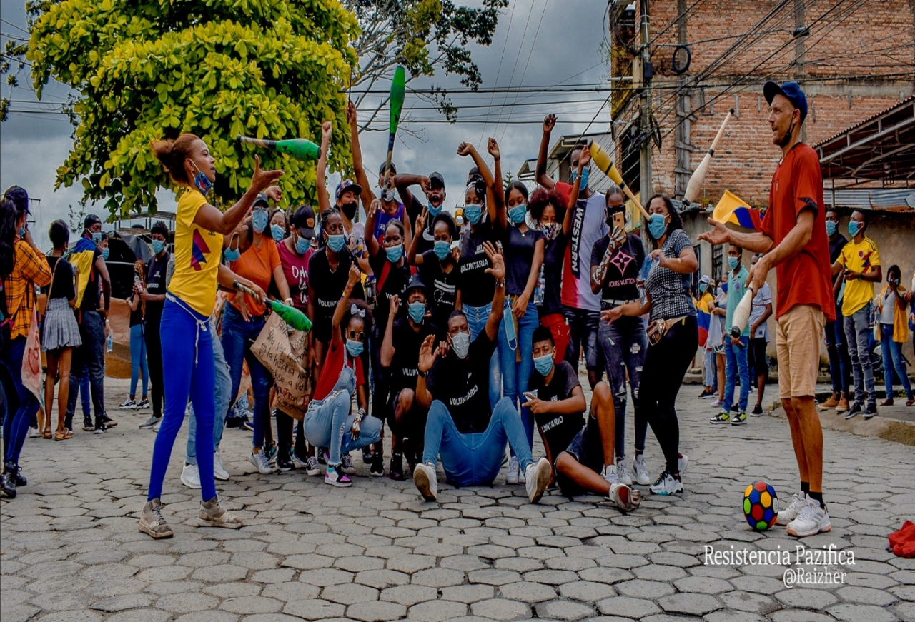 Manifestantes en Tumaco se movilizan en contra de las reformas del gobierno.|||