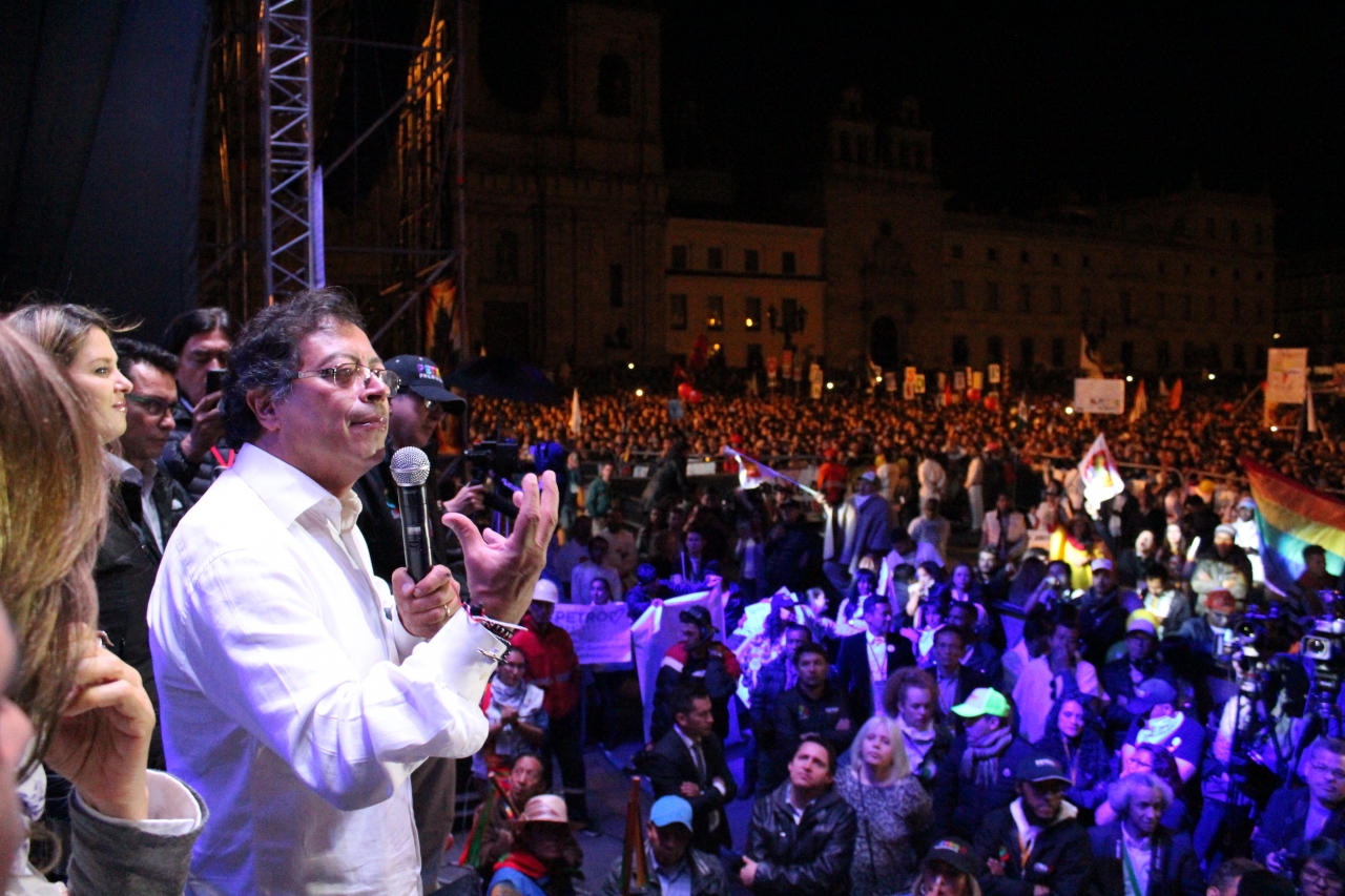 El cierre de campaña de Gustavo Petro en la Plaza de Bolívar