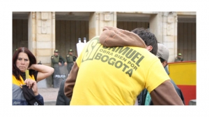 Varios simpatizantes de Samuel Moreno se manifestaron frente a la sede de la Alcaldía|||