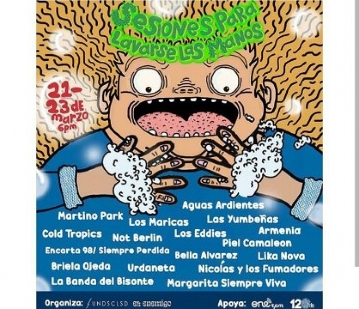 P&oacute;ster 'Sesiones para lavarse las manos'.