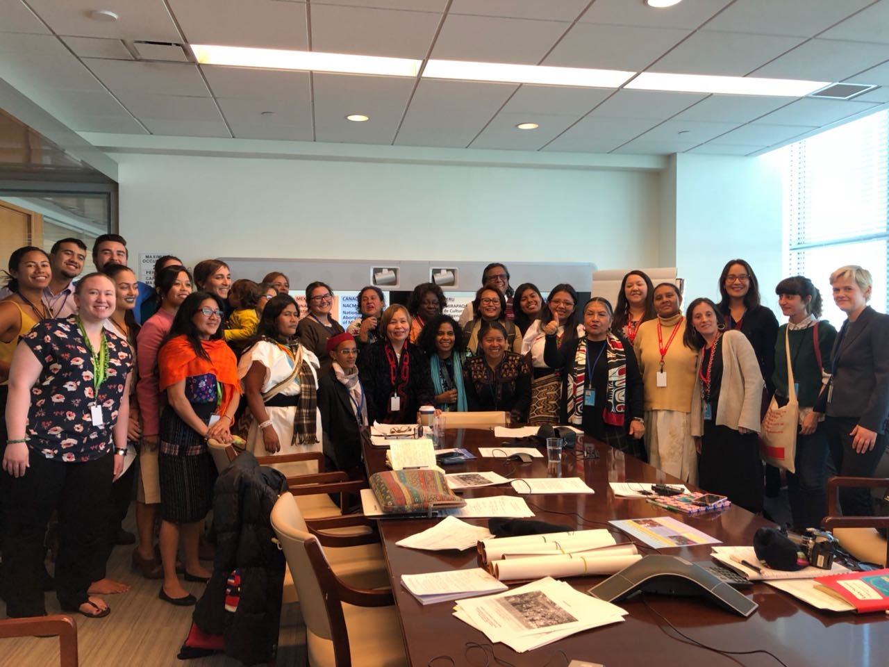 Participantes del Foro Permanente de la ONU para las Cuestiones Indígenas. Foto: cortesía de la Escuela Intercultural de Diplomacia Indígena|||