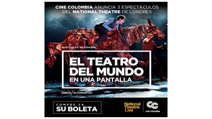 Bajo el lema: "El teatro del mundo en una pantalla", Cine Colombia le apuesta a las artes esc&eacute;nicas en el pa&iacute;s.