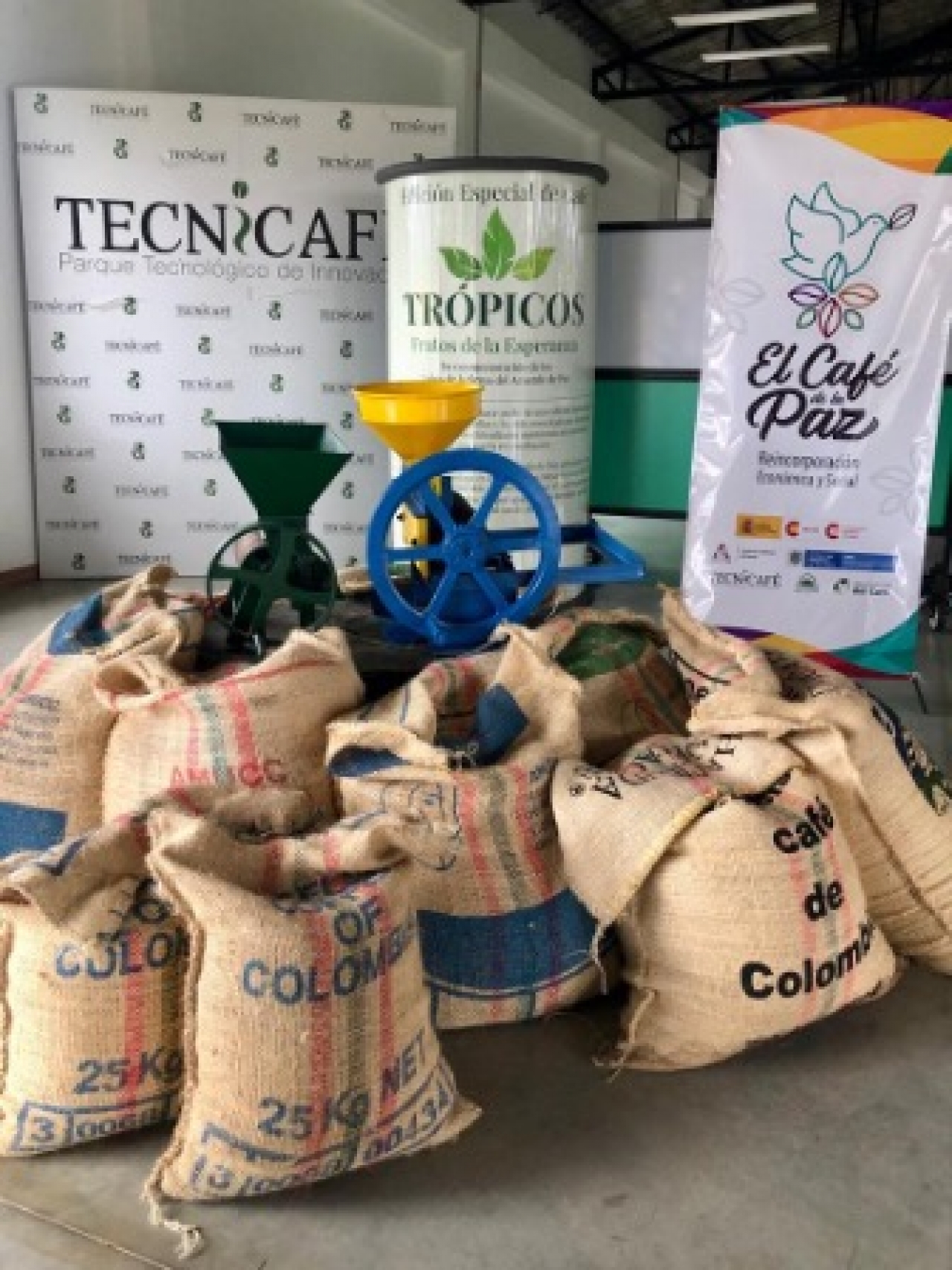 Ejemplo de un emprendimiento de excombatientes que produce café|Emprendimiento de excombatientes que se desarrolla en una zona rural|||