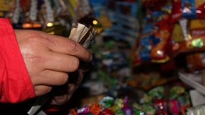 Vendedora de dulces.|||
