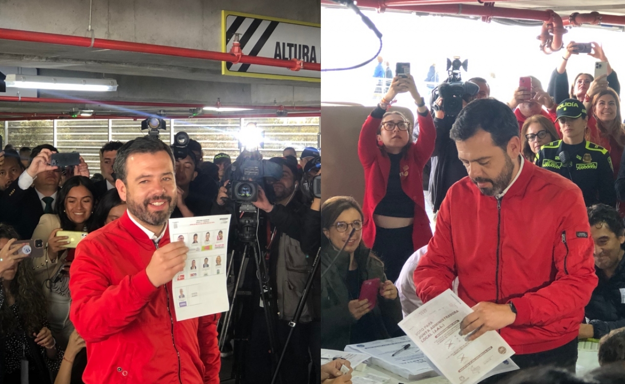 Galán registró su voto por la Alcaldía de Bogotá||||