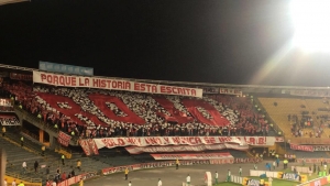 Hinchas de Santa Fe en el estadio El Campín|||
