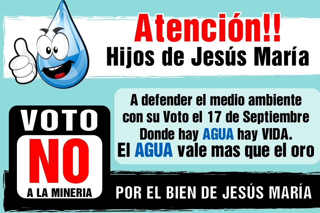  La poblaci&oacute;n de Jes&uacute;s Mar&iacute;a hace consulta sobre miner&iacute;a