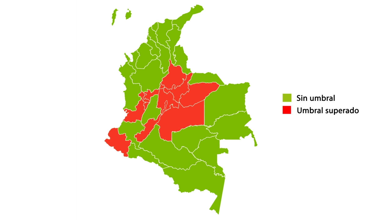 12 departamentos pasaron el umbral. Montaje de Plaza Capital|||