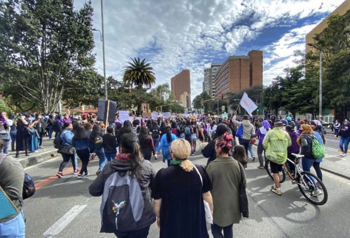 La mayor parte de la jornada transcurri&oacute; en talleres, arengas y una marcha serena
