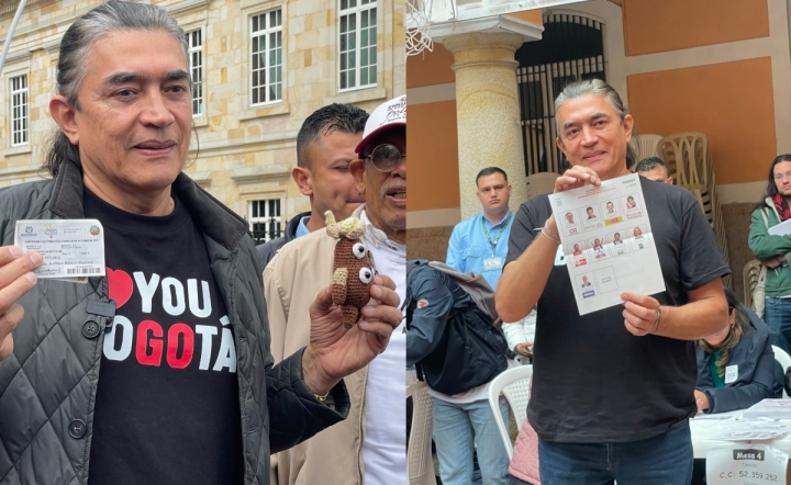Gustavo Bol&iacute;var vot&oacute; en el Colegio Mayor San Bartolom&eacute; al suroriente de la Plaza de Bol&iacute;var