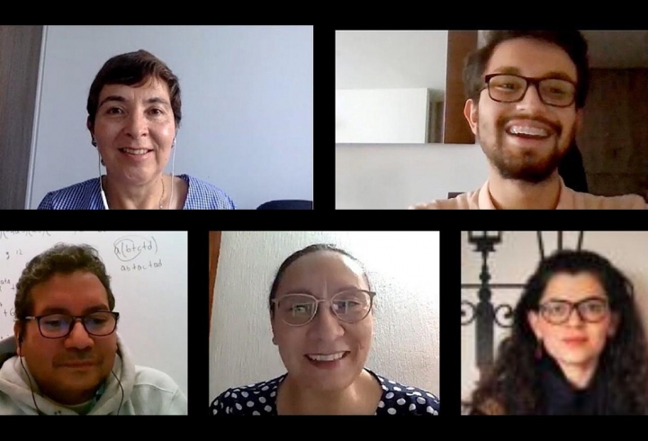 De izquierda a derecha arriba: Piedad Urquijo y Fredy Tierradentro. De izquierda a derecha abajo: Jhonis Pallares, Marisol Urquijo y Diana Guzm&aacute;n