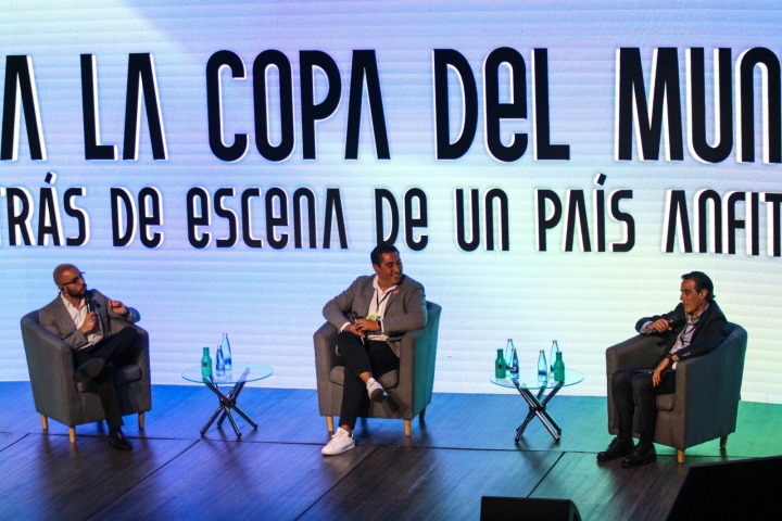 Conferencia: hacia la copa del mundo 2026. Panelistas: Felix Aguirre, Host City Ciudad de M&eacute;xico; H&eacute;ctor Michel, Host City Guadalajara.