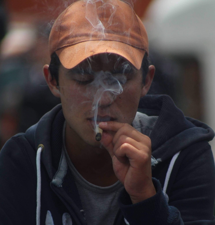 M&aacute;s de 200 bogotanos marcharon por la marihuana