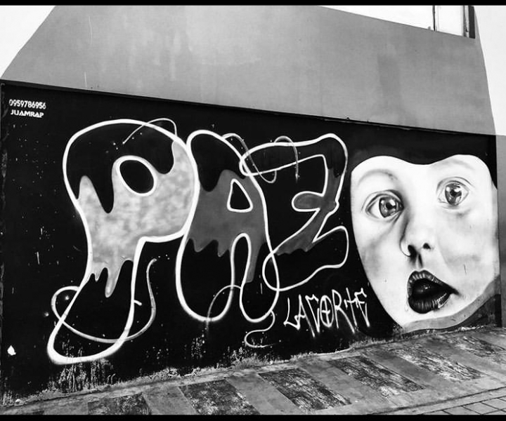 Mural en la terminal de autobuses de Ipiales, Nari&ntilde;o