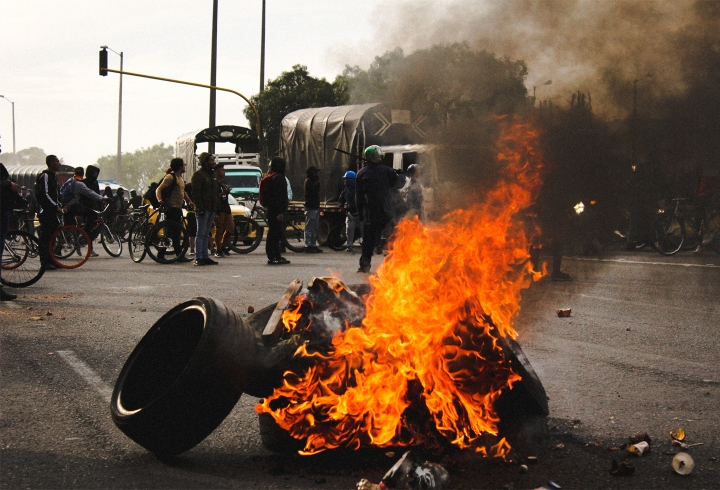 As&iacute; transcurri&oacute; la nueva jornada de manifestaciones en Bogot&aacute;