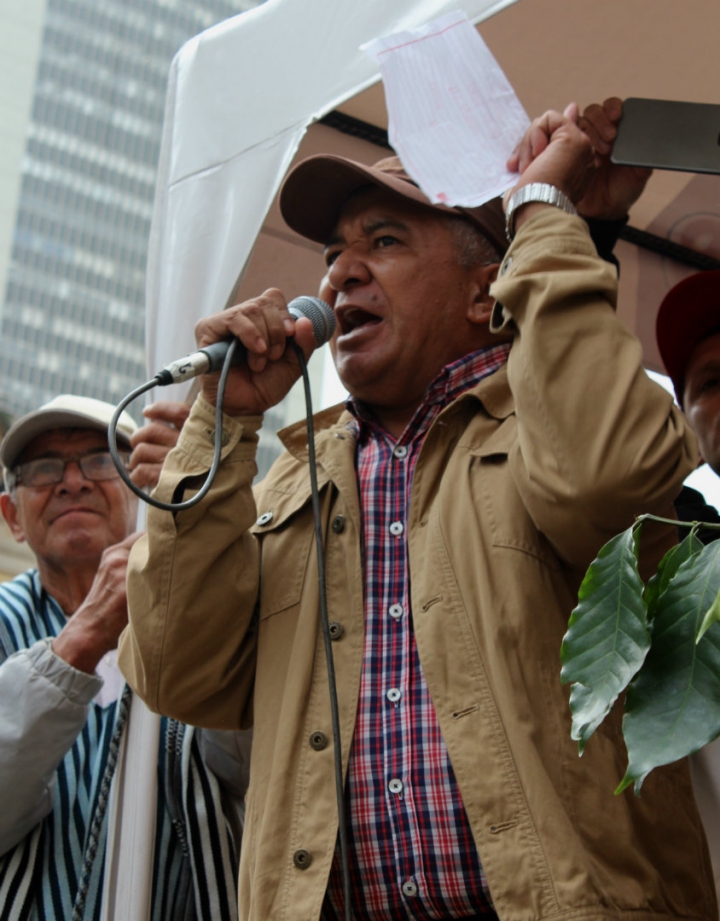 Armando Acu&ntilde;a, representante de los cafeteros frente al Ministerio de Agricultura. Foto: Laura Luc&iacute;a Gonz&aacute;lez