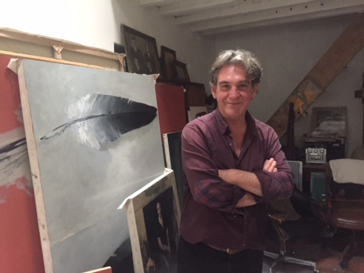 El artista Arturo de Narv&aacute;ez. Foto: Mar&iacute;a Fernanda Agreda