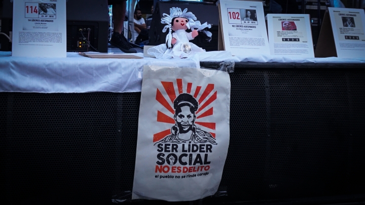 Marcha por la defensa de l&iacute;deres en Colombia-Cali