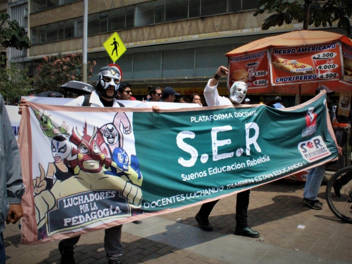 As&iacute; fue la jornada de manifestaciones del paro de Fecode en el centro de Bogot&aacute;