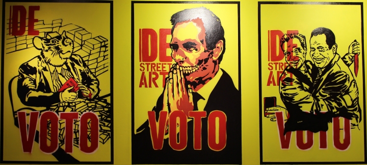 Graffitis dibujados por Marcel Marentes o &lsquo;Vogel Vaterlos&rsquo;. Cr&eacute;ditos: Viviam Leguizam&oacute;n