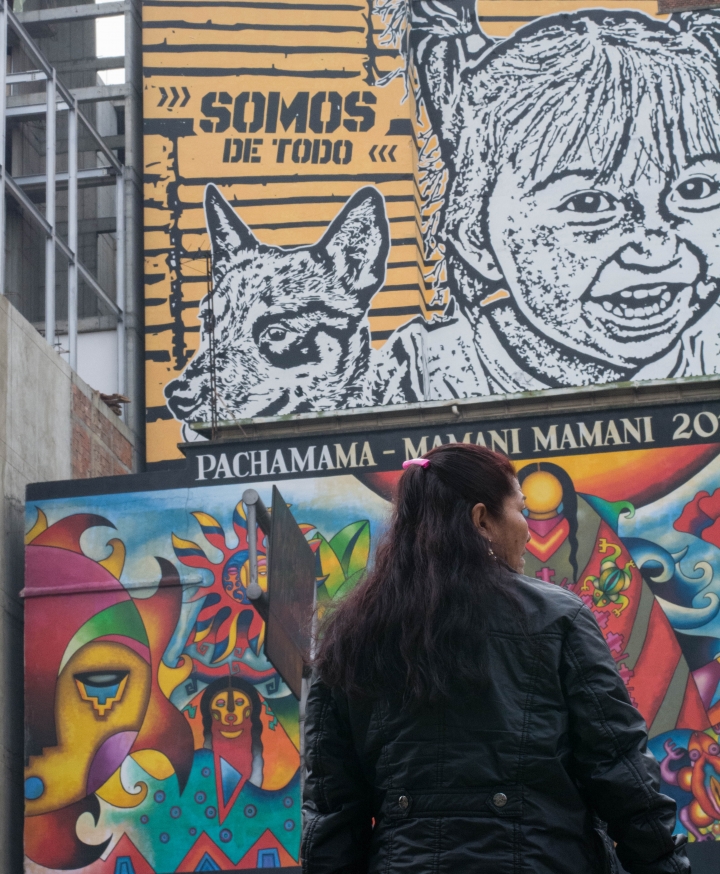 Rostros y murales: la pacha mama. Foto: Juli&aacute;n R&iacute;os