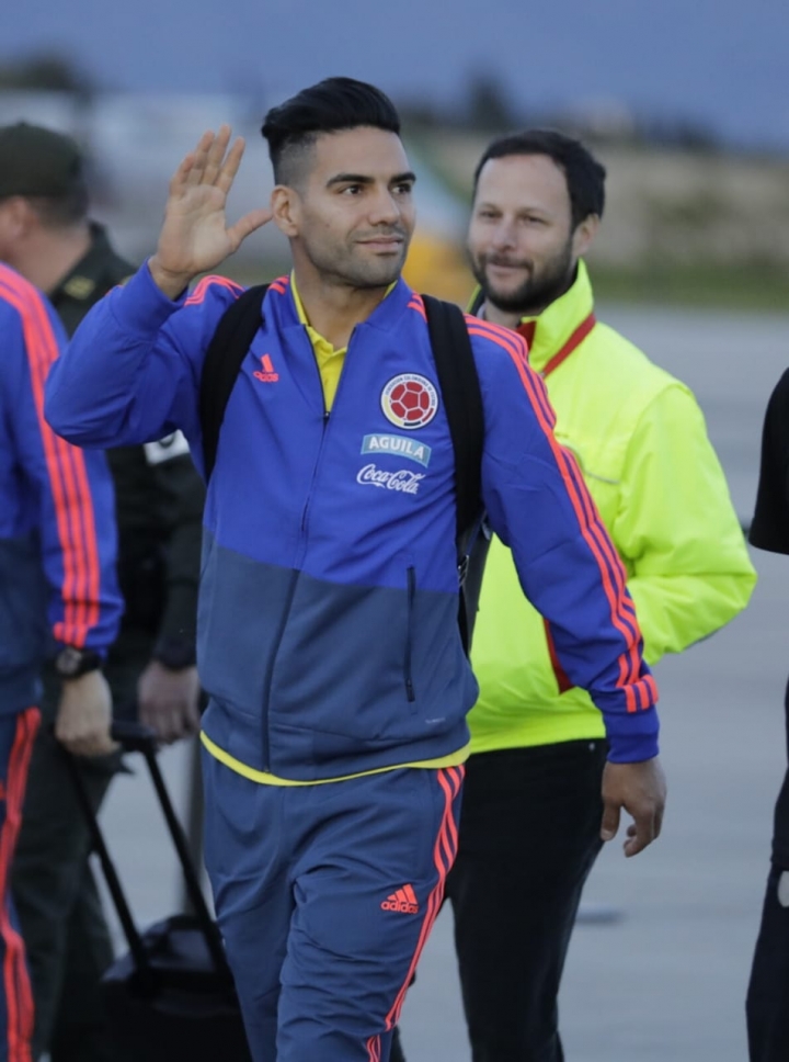 Radamel Falcao Garc&iacute;a antes de partir a la concentraci&oacute;n en Italia