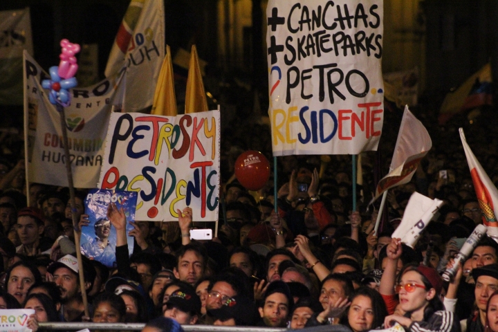 El cierre de campa&ntilde;a de Gustavo Petro en la Plaza de Bol&iacute;var