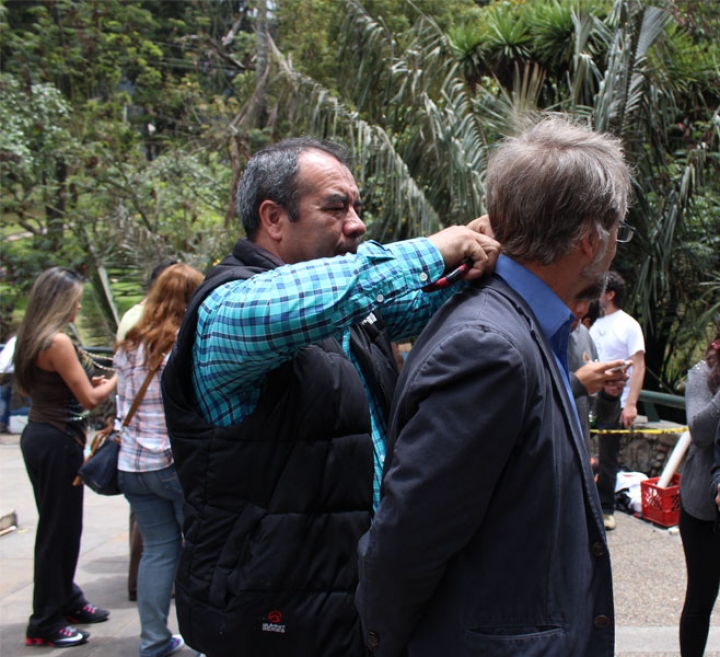Desiderio Sandoval (a la izquierda) ha sido el jefe de seguridad de Antanas Mockus desde hace 20 a&ntilde;os.