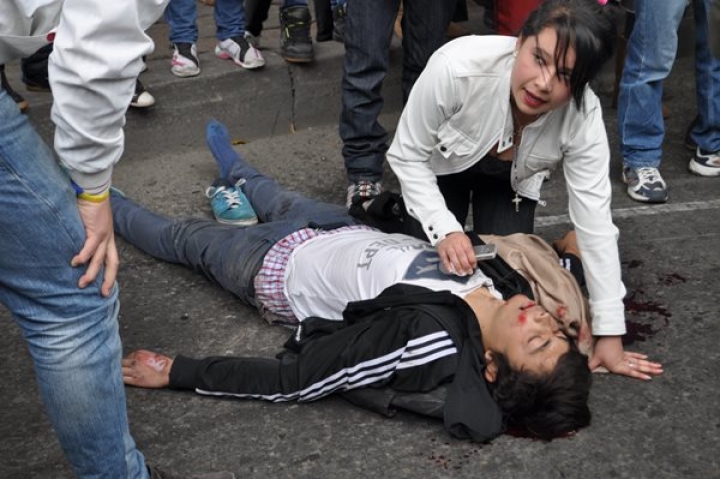 Da&ntilde;os colaterales tras manifestaciones contra Transmilenio