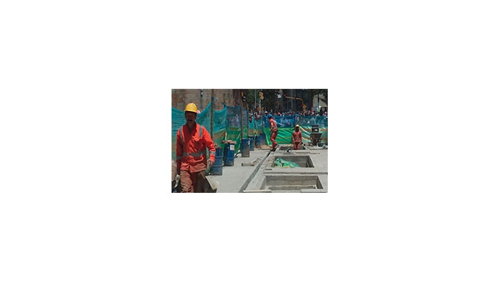 Obras en la carrera S&eacute;ptima.